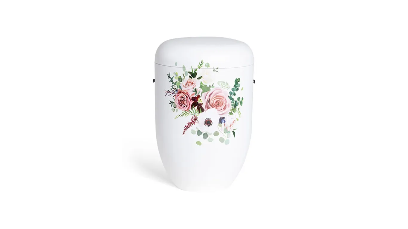 Pludra B rose med eucalyptus | Kongevejens Bedemandsforretning Pludra B rose med eucalyptus